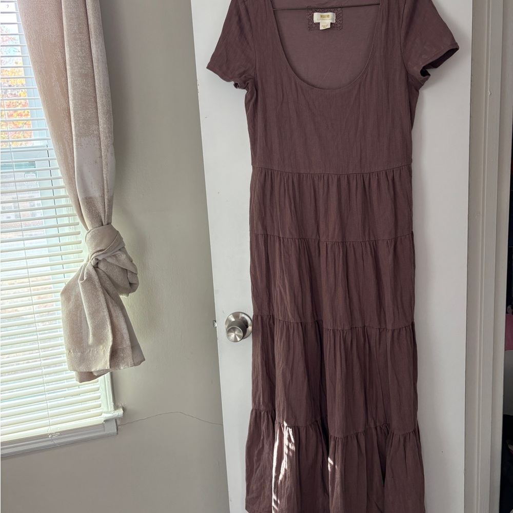 Maeve Dusty  Tiered Maxi Dress